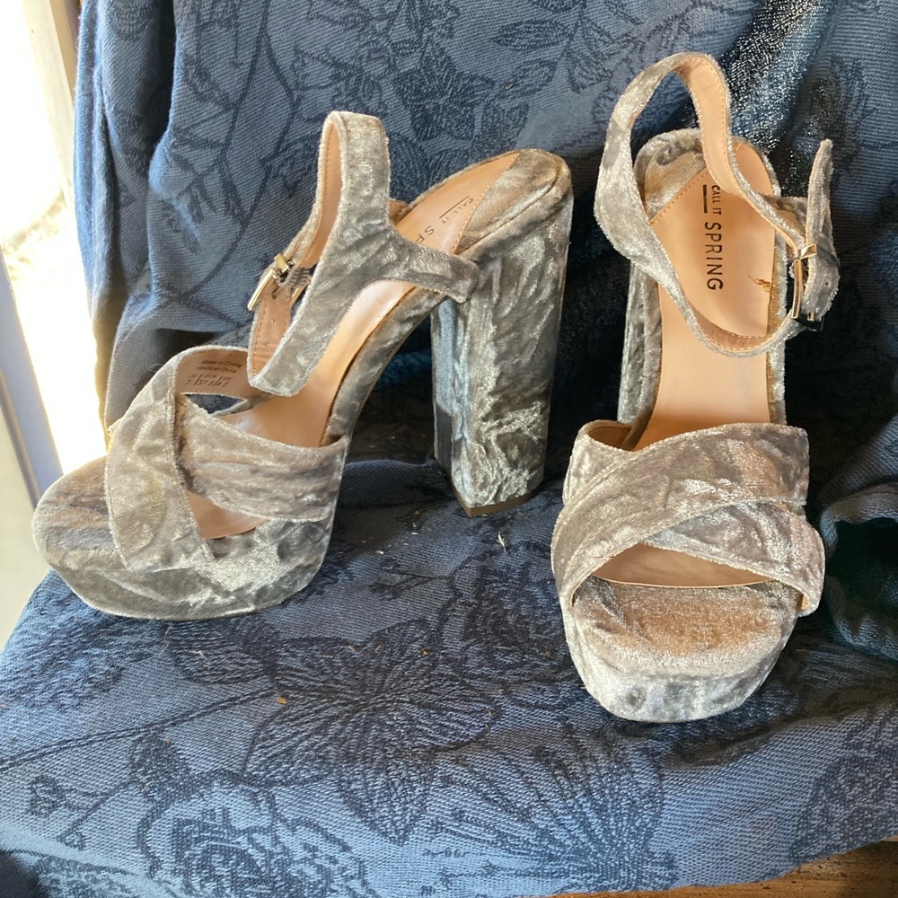 Velvet heels